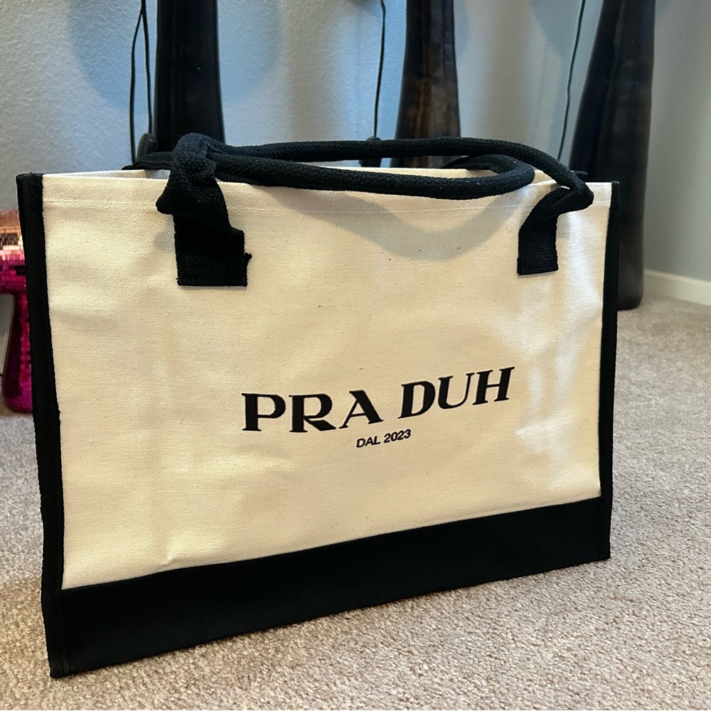 Prada parody Pra-Duh funny book tote